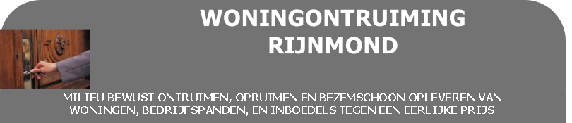 WONINGONTRUIMING 
RIJNMOND
